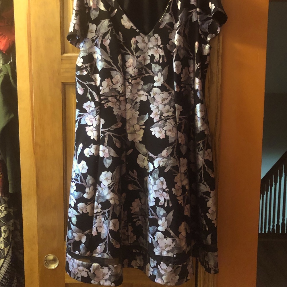 Metallic fit and flare lane Bryant Dress